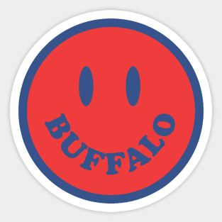 Buffalo New York Smiley Face Sticker